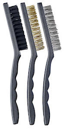 Harris Essentials Mini Wire Brush 3 Pack, Nylon, Steel & Brass