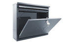 Burg-Wachter  Anthracite Elegance Wall Mounted Galvanised Steel Lockable  Post Box
