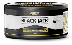 Everbuild Black Jack Strong Self Adhesive Flashing Tape – Natural Lead-Look Finish – 75Mm X 10M