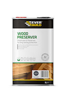 Everbuild Wood Preserver | Interior And Exterior Use| Low Odour | Quick Drying | Long Lasting Protection | Clear | 1 L