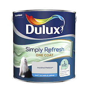 Dulux Simply Refresh Matt Emulsion Paint - Polished Pebble - 2.5L, 5382897