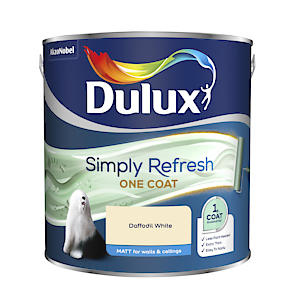 Dulux 5382904 Simply Refresh Matt Emulsion Paint, Daffodil White, 2.5 L