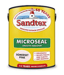 Sandtex Microseal | Smooth Masonry Paint | Somerset Pink | 5 Litre