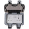 Bg Electrical Outdoor Double Switched Power Wall Plug Socket, Grey, 13A