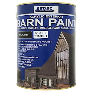 Bedec Bede2An0003/40 Barn Paint Matt Black 2.5 Litre