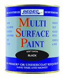 Bedec 750 Ml Soft Satin Multi-Surface Paint - Black