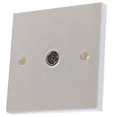 Standard White Flush Fitting 1 Gang Coax Aerial Socket