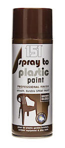 SPRAY TO PLASTIC PAINT BRWN GLOSS