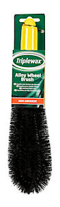 Triplewax Alloy Wheel Brush | Non Scratch Bristles | Brake Dust Removal | Black