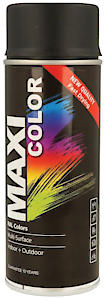 Maxicolor Quick Drying Spray Paint Gloss Jet Black 400ml