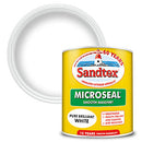 Sandtex Microseal Exterior Smooth Masonry Paint Brilliant White 1L