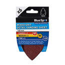 Blue Spot Tools 19876 6 Pack 140Mm Mixed Grit Detail Sanding Sheets