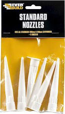 Everbuild Replacement Cartridge Nozzles – Suitable For Standard Cartridges – White – Pack Of 6