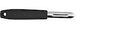 Fackelmann Initial Straight Peeler 19Cm, Black