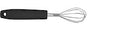 Fackelmann Initial Mini Egg Whisk Stainless Steel With Pp Plastic Handle, 22Cm, Silver, Black