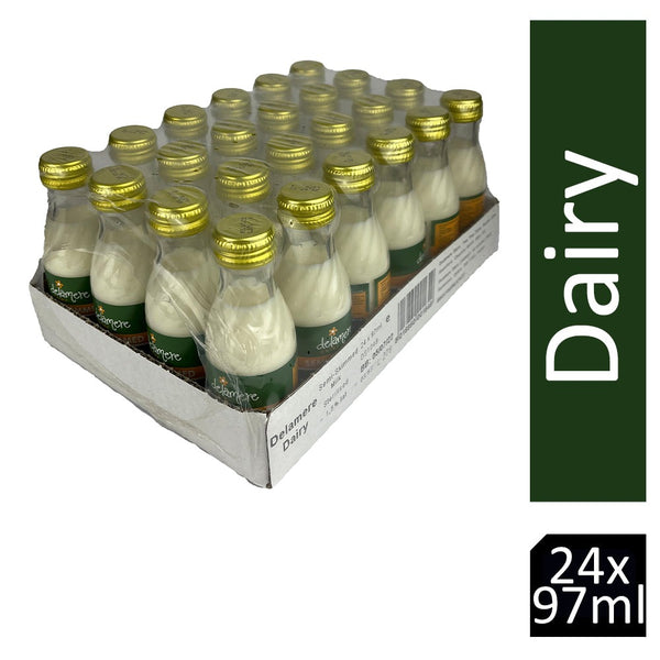 Delamere Dairy Mini Milk Bottles 24 x 97ml - Ideal for Guesthouses & Hotels