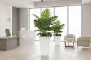 Fixtures Glaze Wave High Gloss LARGE Planter {White} Indoor or Outdoor