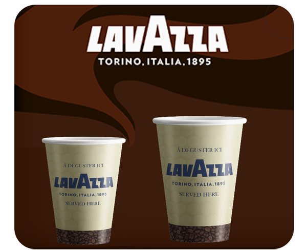 8oz Lavazza Double Walled Embossed Paper Cups 500's