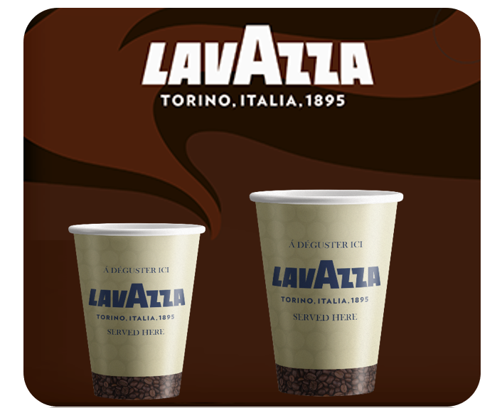 8oz Lavazza Double Walled Embossed Paper Cups 500's