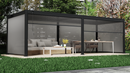 Aluminium Pergola, Louvered Roof, LED Lights & Windproof Sidewalls