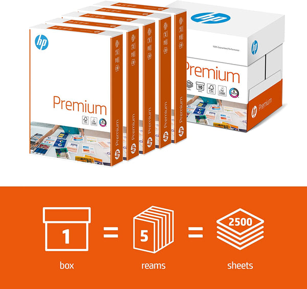 HP Premium A4 80gsm White Paper 1 Ream = 500 Sheets