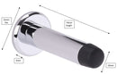 Securit S2986 CP Projection Door Stop 75mm, Chrome Silver
