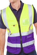 Beeswift Hi-Vis Two Tone Executive ID Vest - {ALL COLOURS / SIZES}