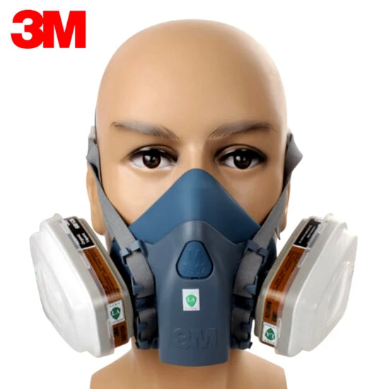 3M 7502 Soft Silicone Half Face Mask, Medium, Multicolor