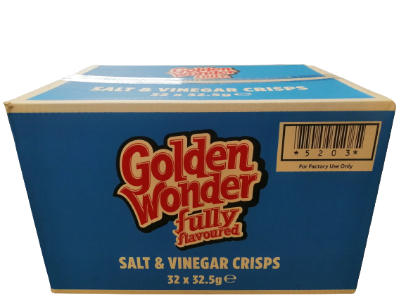 Golden Wonder Crisps Salt and Vinegar Pack 32's