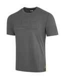 Jcb Unisex 3D Embossed T-Shirt Grey ALL SIZES