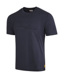 Jcb Unisex 3D Embossed T-Shirt Navy ALL SIZES