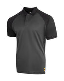 Jcb Unisex Classic Collar Polo Shirt Grey/Black ALL SIZES