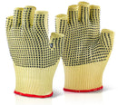 Kevlar Fingerless Dotted Gloves (Pair) ALL SIZES