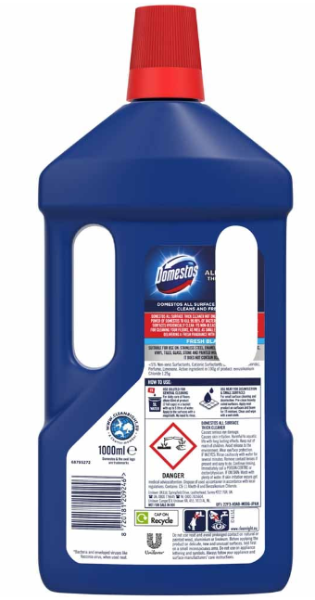 Domestos Fresh Blast Bleach Free All Surface Cleaner 1L Bottle