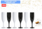 Belgravia White Reusable Plastic Champagne Flutes Pack 6’s (3306)