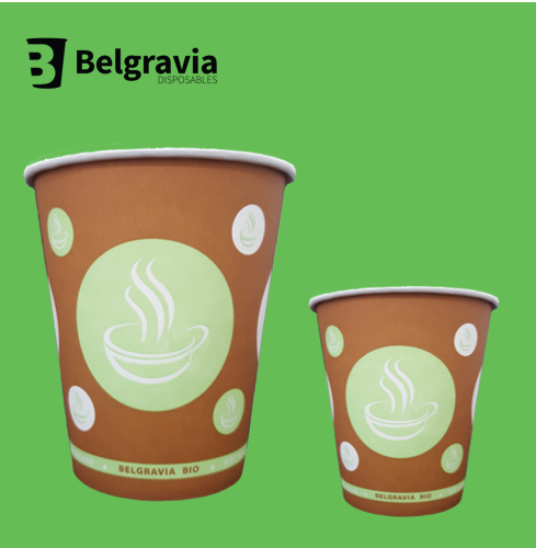 10oz Belgravia Biodegradable & Compostable  Single Walled Paper Cups