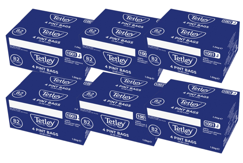 Tetley 4 Pint Bulk Brew Teabags | Catering Large Tea Bags | 82 Bulk 4 Pint Bags