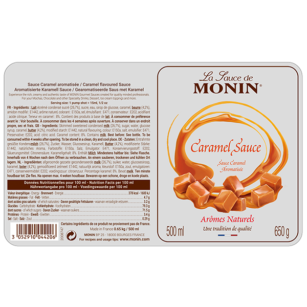 Monin Caramel Sauce 500ml