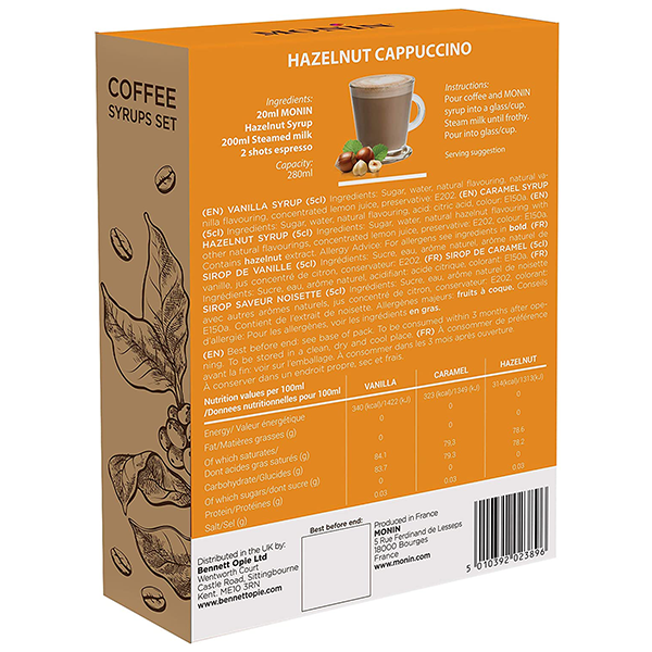 Monin Coffee Syrup Gift Set 3x5cl