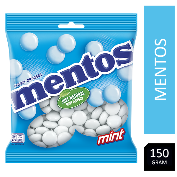 Mentos Mint Sweets Bag 150g