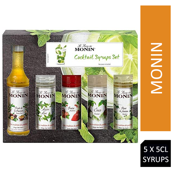 Monin Syrup Cocktail Gift Set 5 Bottles x 5cl