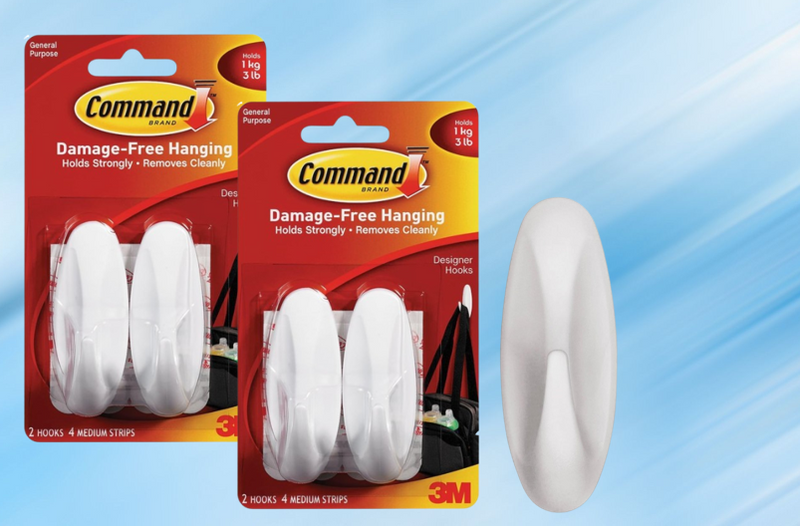 3M Command 17081 Medium Hooks 2 Pack