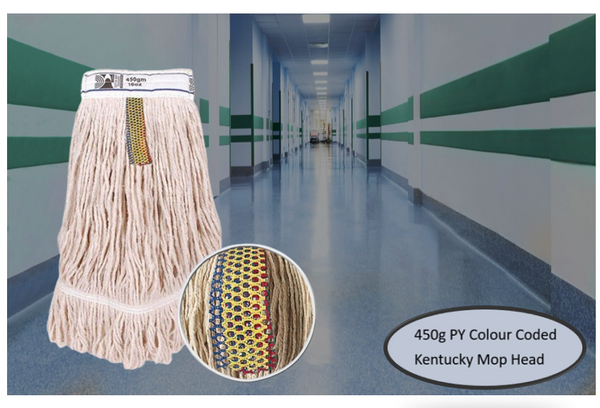 PY Kentucky Mop Natural Stayflat Yarn 450g  / 16oz Colour Coded (Pack of 1)