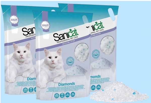 Sanicat Professional Pet Love Lightweight Absorbent Diamonds Cat Litter 3.8 Litre