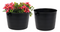 Strata Indoor or Outdoor Blacksmith Patio Planter 35cm , Black Wide Planters