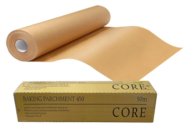 Baking Parchment Cutter Box 45cm x 50m Natural, Core Professional Range