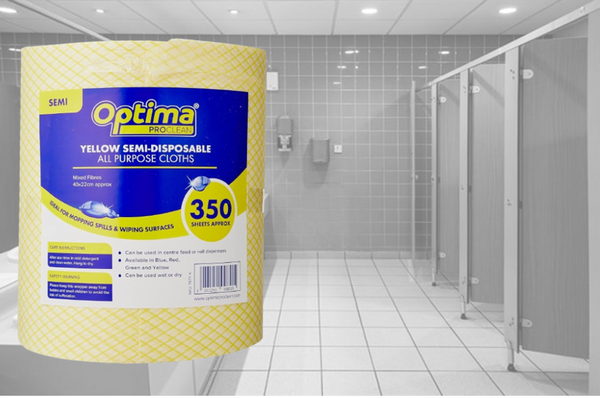 Ramon Hygiene Optima All Purpose, Non Woven Cloth Roll 350 Sheet {Yellow}
