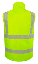 Mens Bodywarmer Fluorescent Yellow ALL SIZES