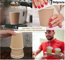 Belgravia 12oz Triple Walled Kraft Ripple Paper Cups {Lower Case Price 2024}