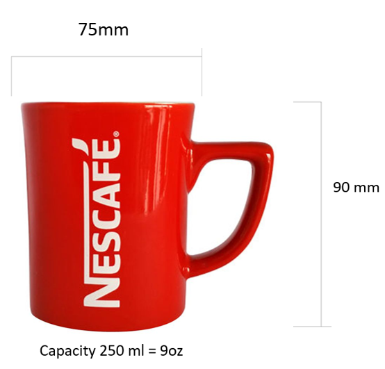 Nescafé Iconic Stylish Modern Red Tea & Coffee Mug - UK BUSINESS SUPPLIES